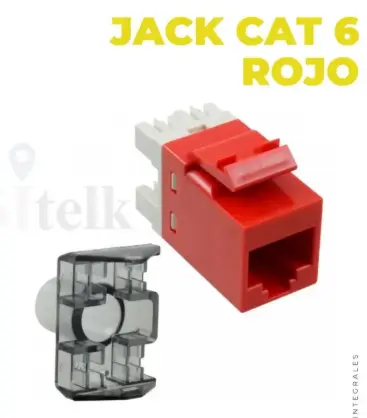Jack cat 6 rojo